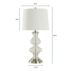 Stylecraft 32" Timeless Glass Table Lamp