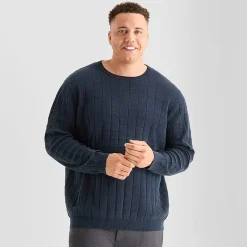 Stylus Big and Tall Mens Crew Neck Long Sleeve Pullover Sweater
