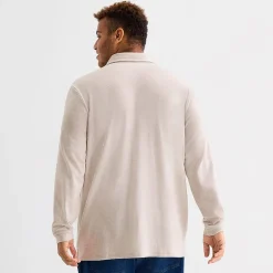 Stylus Big and Tall Mens Regular Fit Long Sleeve Polo Shirt