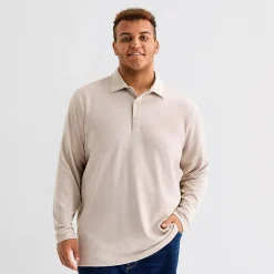 Stylus Big and Tall Mens Regular Fit Long Sleeve Polo Shirt