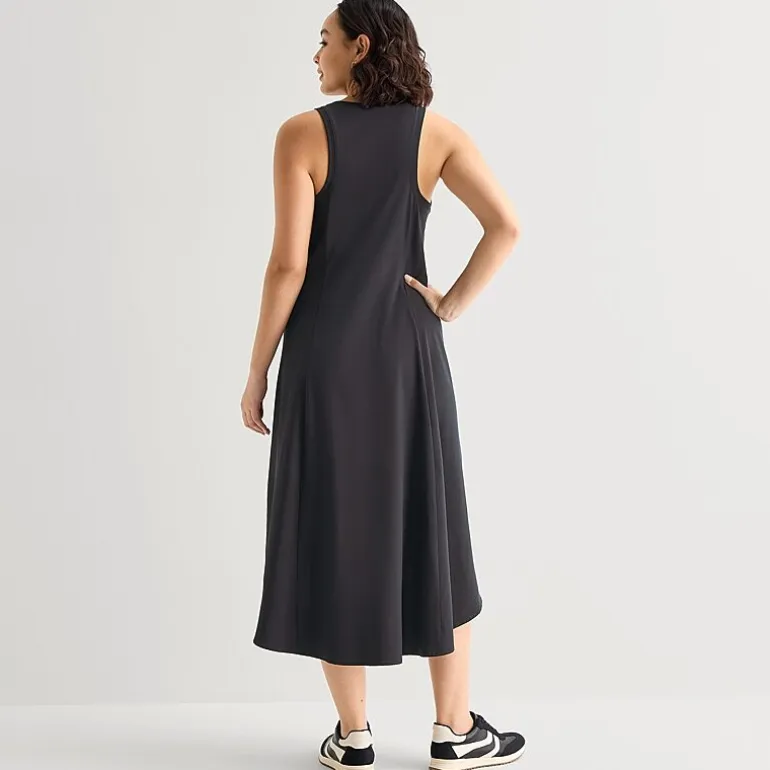 Stylus Easy Tank Womens Crew Neck Sleeveless Maxi Dress
