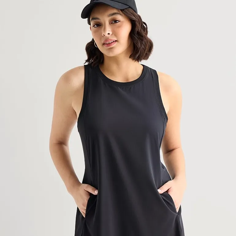Stylus Easy Tank Womens Crew Neck Sleeveless Maxi Dress