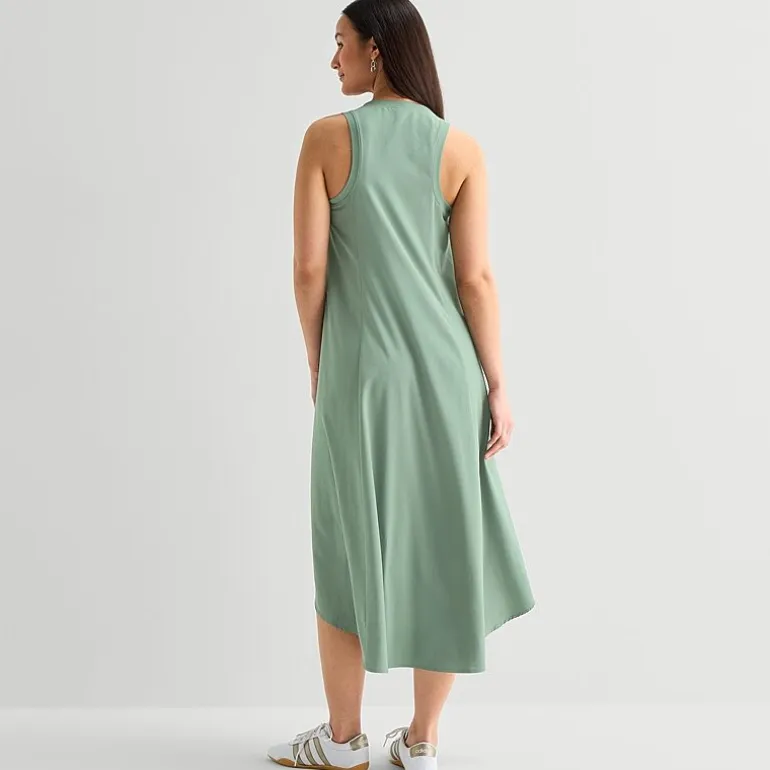Stylus Easy Tank Womens Crew Neck Sleeveless Maxi Dress