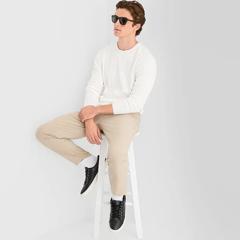 Stylus Mens Crew Neck Long Sleeve Pullover Sweater
