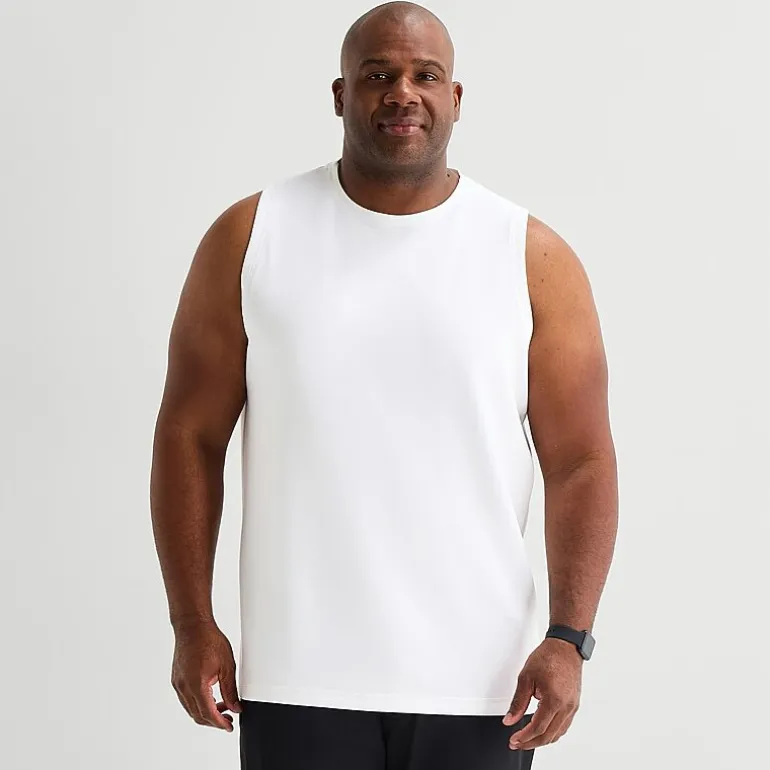 Stylus Mens Crew Neck Sleeveless Big and Tall Muscle T-Shirt