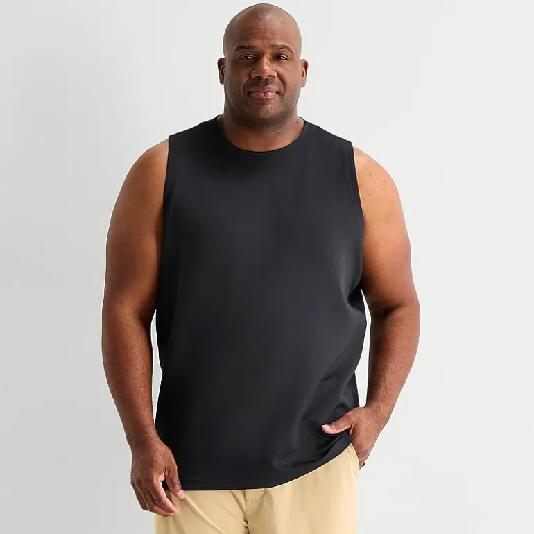 Stylus Mens Crew Neck Sleeveless Big and Tall Muscle T-Shirt