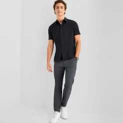 Stylus Mens Short Sleeve Regular Fit Button-Down Shirt
