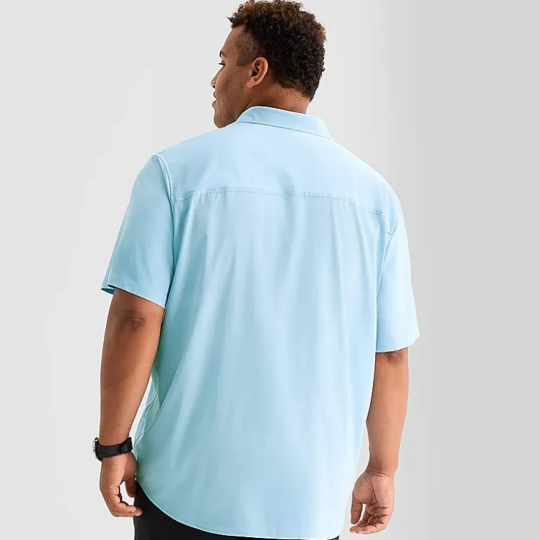 Stylus Mens Short Sleeve Regular Fit Big and Tall Button-Down Shirt