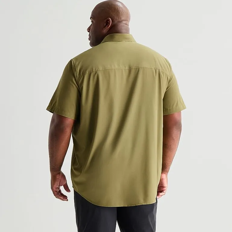 Stylus Mens Short Sleeve Regular Fit Big and Tall Button-Down Shirt