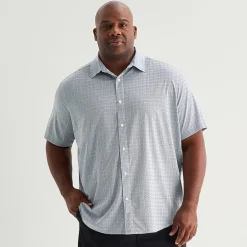 Stylus Mens Short Sleeve Regular Fit Big and Tall Button-Down Shirt
