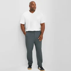 Stylus Mens Slim Fit Big and Tall Flat Front Pant