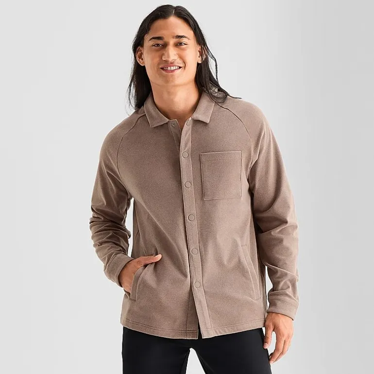Stylus Raglan Knit Mens Big and Tall Shirt Jacket