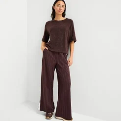 Stylus Womens Crew Neck Short Sleeve Pullover Sweater