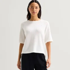 Stylus Womens Crew Neck Short Sleeve Pullover Sweater
