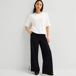 Stylus Womens Crew Neck Short Sleeve Pullover Sweater