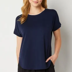 Stylus Womens Crew Neck Short Sleeve T-Shirt