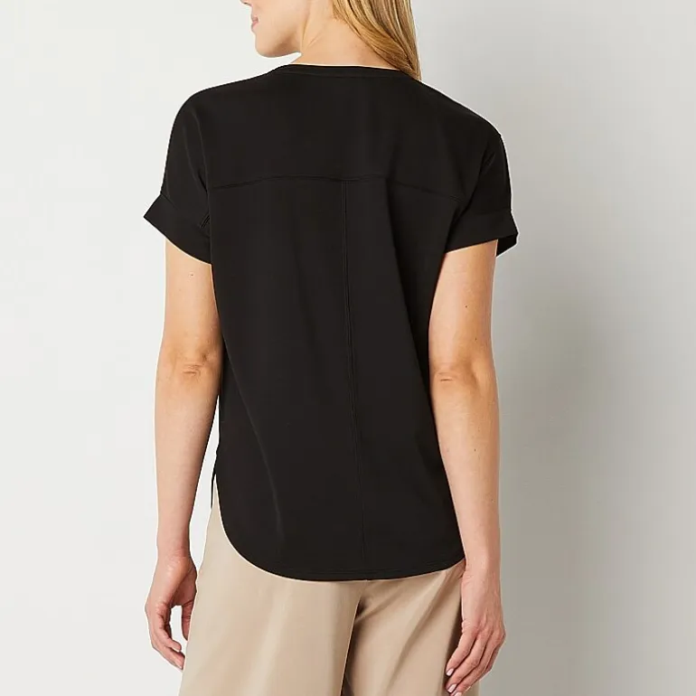Stylus Womens Crew Neck Short Sleeve T-Shirt