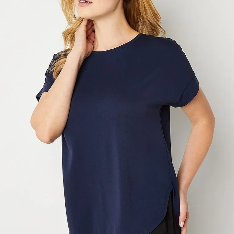 Stylus Womens Crew Neck Short Sleeve T-Shirt