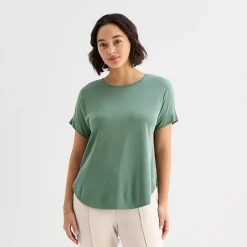 Stylus Womens Crew Neck Short Sleeve T-Shirt