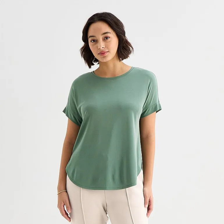 Stylus Womens Crew Neck Short Sleeve T-Shirt
