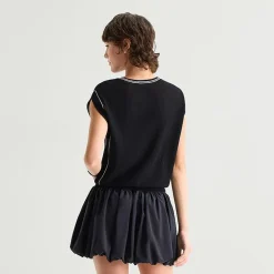 Stylus Womens Crew Neck Sleeveless Pullover Sweater