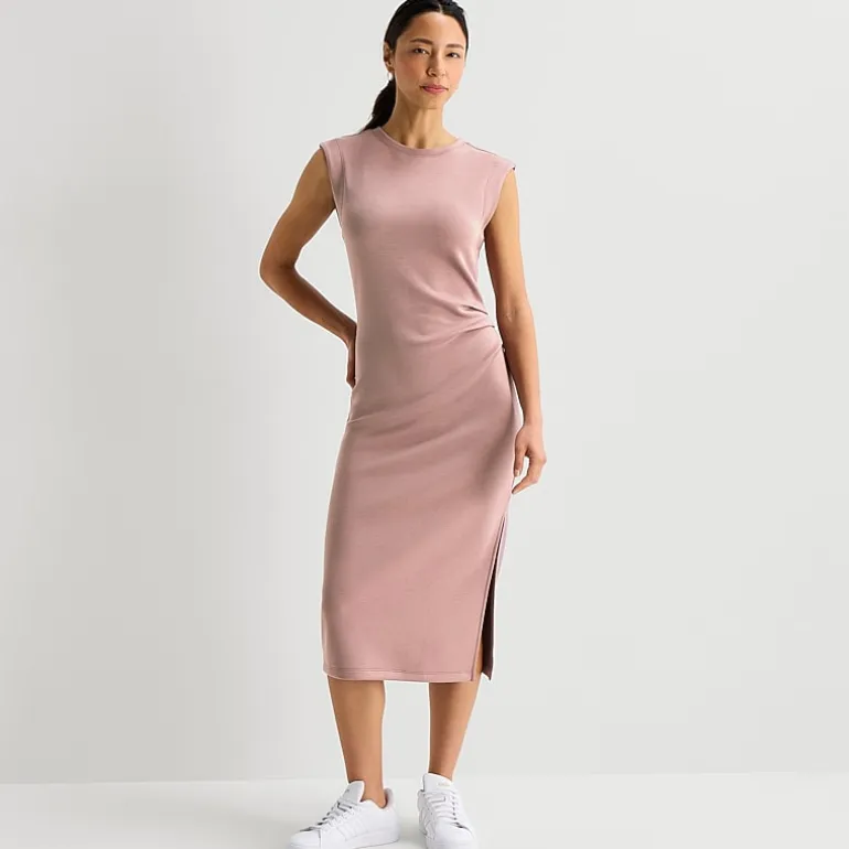 Stylus Womens Crew Neck Sleeveless Sheath Dress