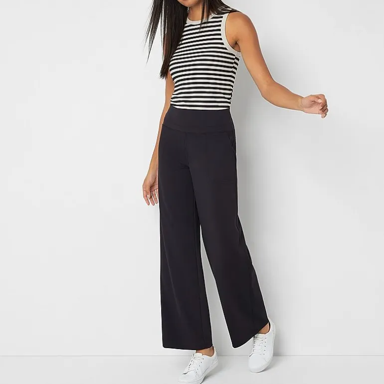 Stylus Womens High Rise Wide Leg Pant