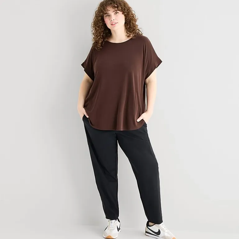 Stylus Womens Plus Crew Neck Short Sleeve T-Shirt