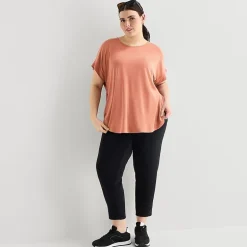 Stylus Womens Plus Crew Neck Short Sleeve T-Shirt