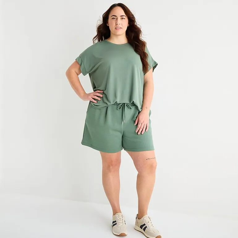 Stylus Womens Plus Crew Neck Short Sleeve T-Shirt