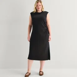 Stylus Womens Plus Sleeveless Sheath Dress