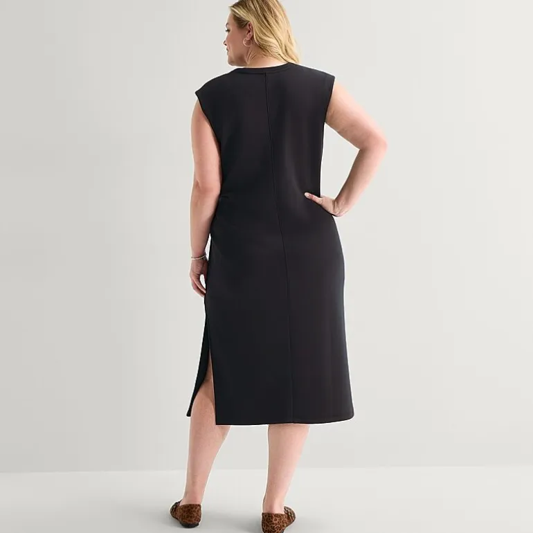Stylus Womens Plus Sleeveless Sheath Dress