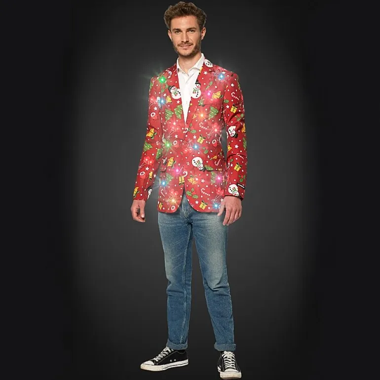 Suitmeister Light Up Christmas Mens Slim Fit Blazer