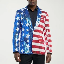 Suitmeister Usa Sequin Mens Slim Fit Blazer