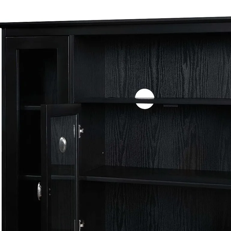 Summit Highboy TV Stand with Storage Cabinets and Shelves
