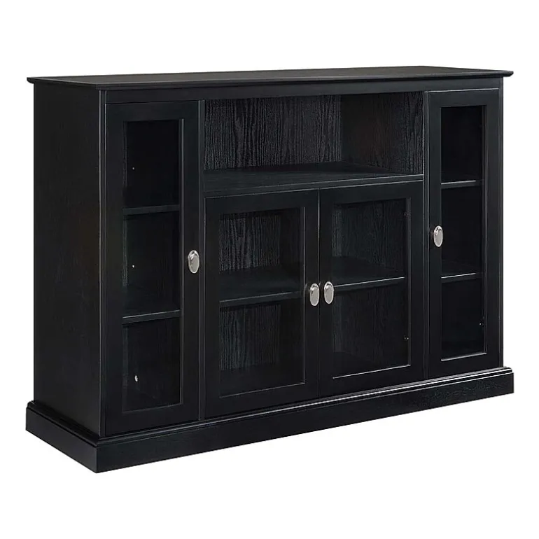 Summit Highboy TV Stand with Storage Cabinets and Shelves
