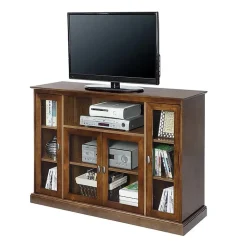 Summit Highboy TV Stand with Storage Cabinets and Shelves