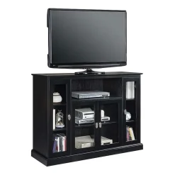 Summit Highboy TV Stand with Storage Cabinets and Shelves