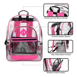 Summit Ridge Delux Clear Backpack With Mesh