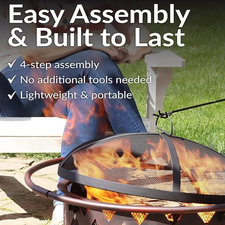 Sunnydaze Collection Portable Weather Resistant Fire Pit