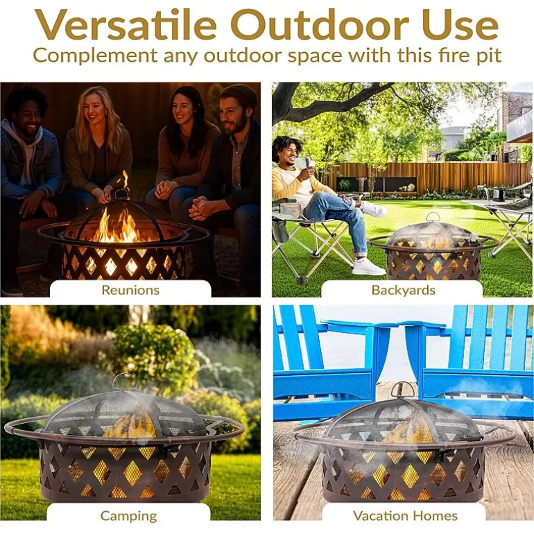 Sunnydaze Collection Portable Weather Resistant Fire Pit