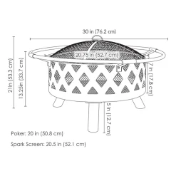 Sunnydaze Collection Portable Weather Resistant Fire Pit