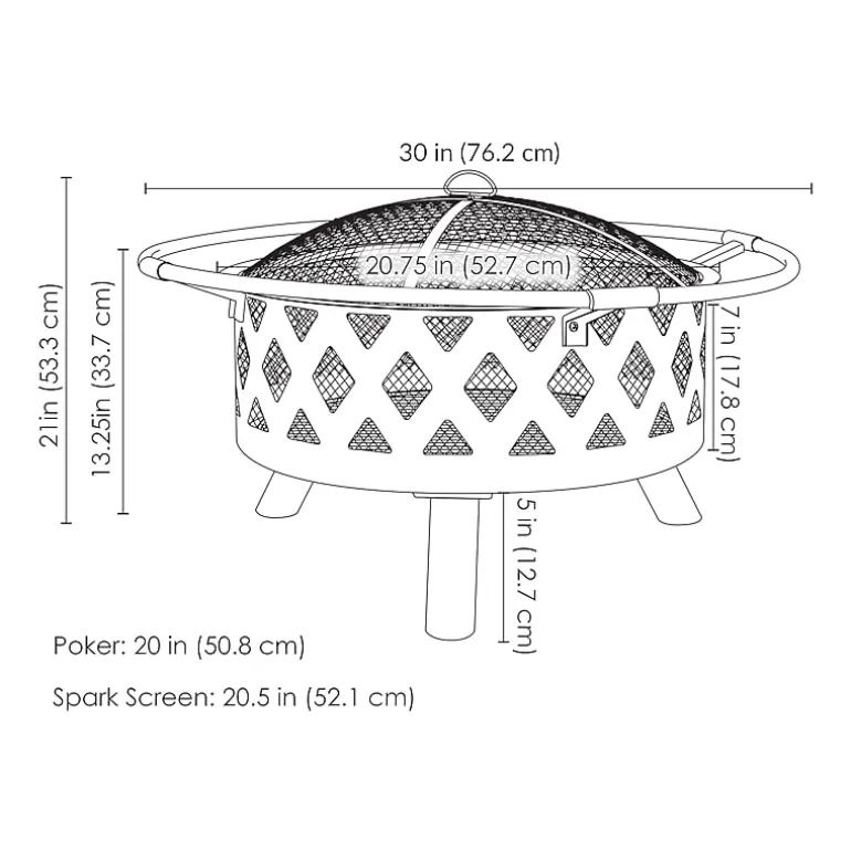 Sunnydaze Collection Portable Weather Resistant Fire Pit