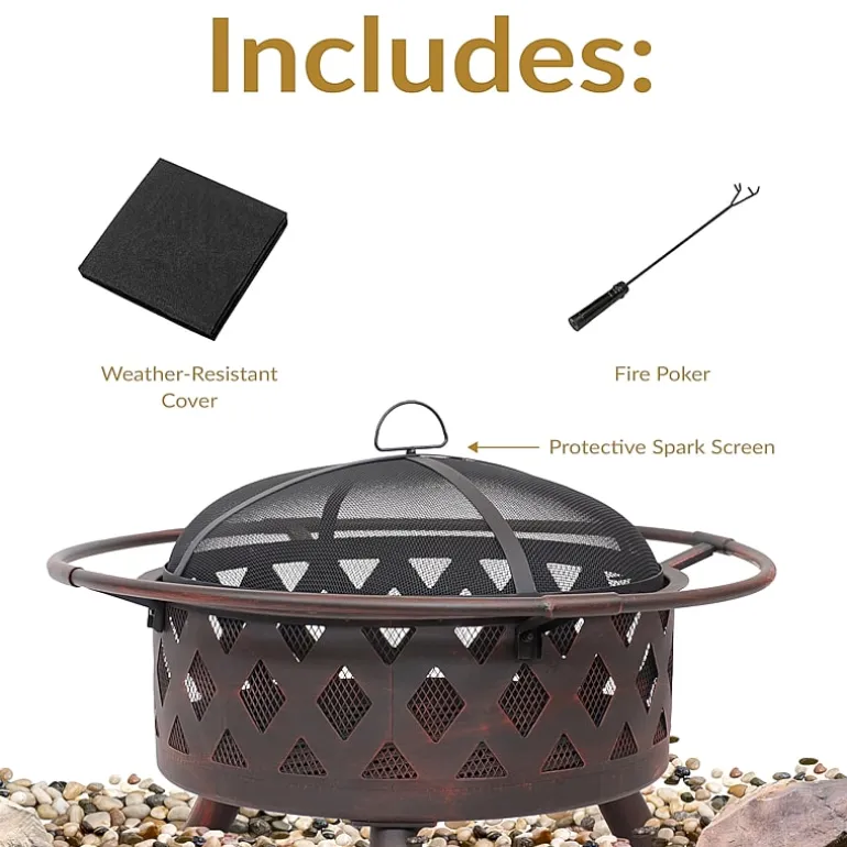 Sunnydaze Collection Portable Weather Resistant Fire Pit