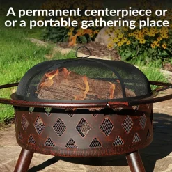 Sunnydaze Collection Portable Weather Resistant Fire Pit