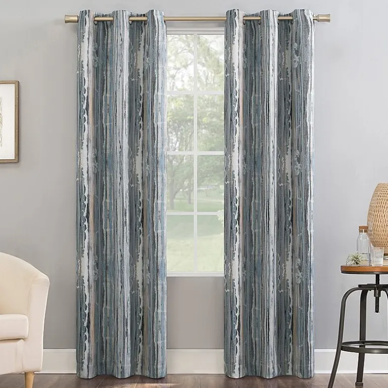 Sun Zero Allegory Abstract Painting Grommet Top Energy Saving Blackout Single Curtain Panel
