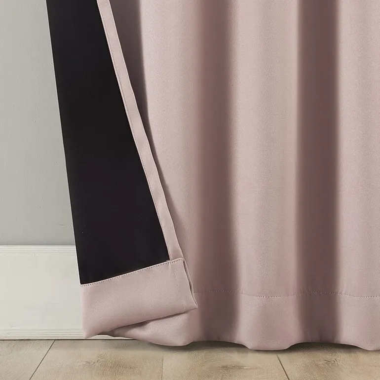 Sun Zero Aria Magnetic Closure Back Tab 100% Blackout Set of 2 Curtain Panel
