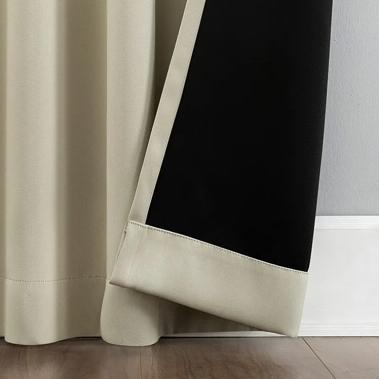 Sun Zero Aria Magnetic Closure Back Tab 100% Blackout Set of 2 Curtain Panel