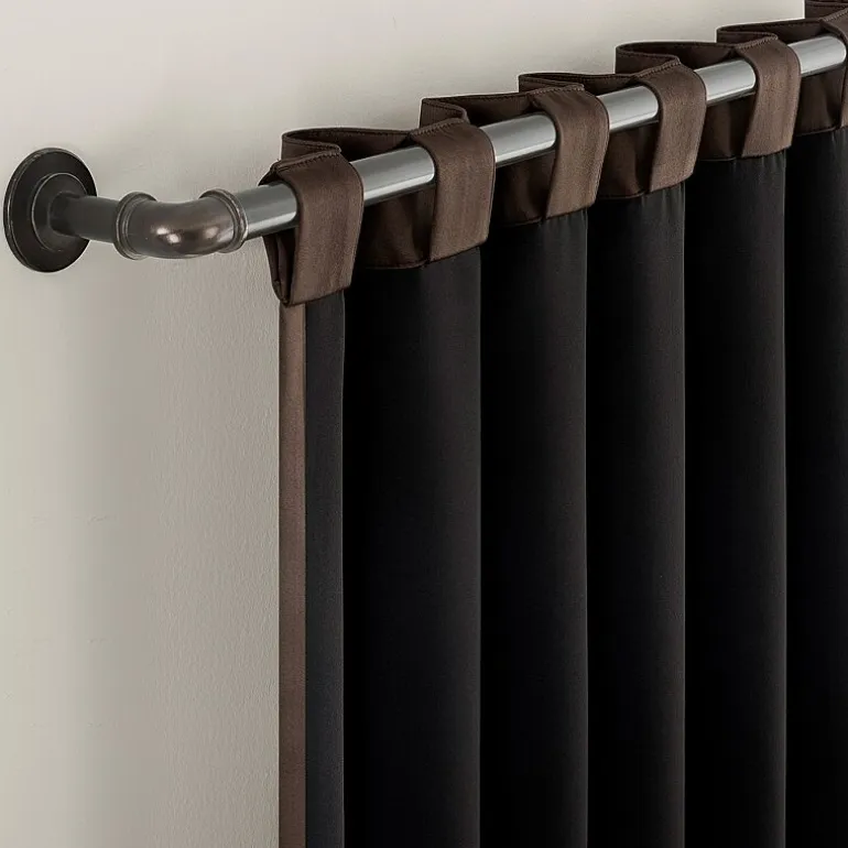 Sun Zero Aria Magnetic Closure Back Tab 100% Blackout Set of 2 Curtain Panel