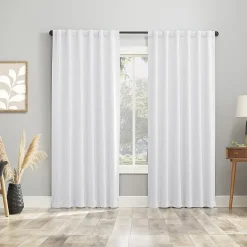 Sun Zero Aria Magnetic Closure Back Tab 100% Blackout Set of 2 Curtain Panel